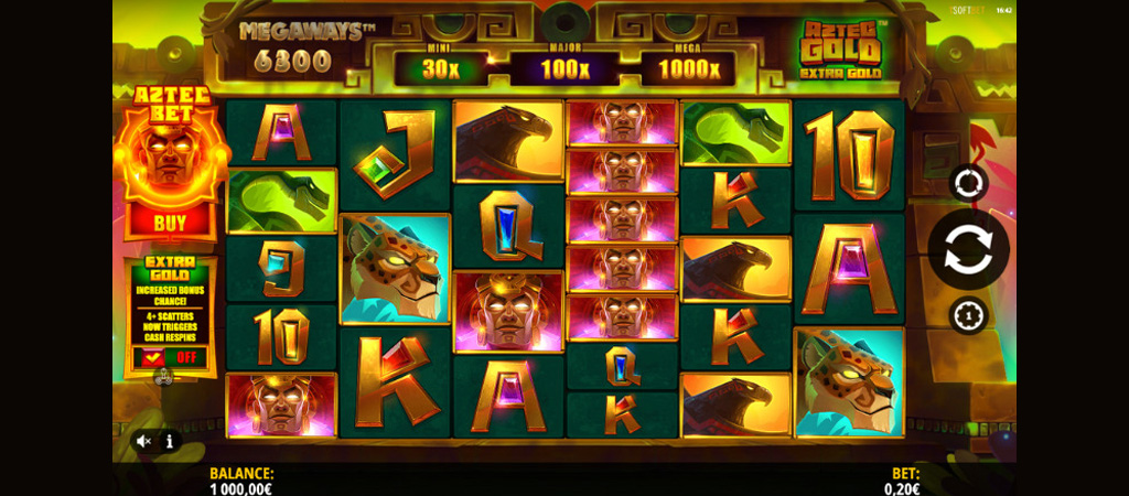 Aztec Gold, Megaways, slot, arany maszk, jaguár, kígyó, pörgetés, nyerőgép, bónusz, tét, kaszinó, arany, dzsungel