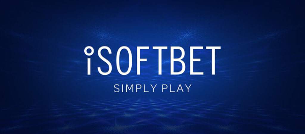 isoftbet, logó, simply play, kék háttér, kaszinó szoftver, játékfejlesztő, márkaazonosság, online nyerőgépek