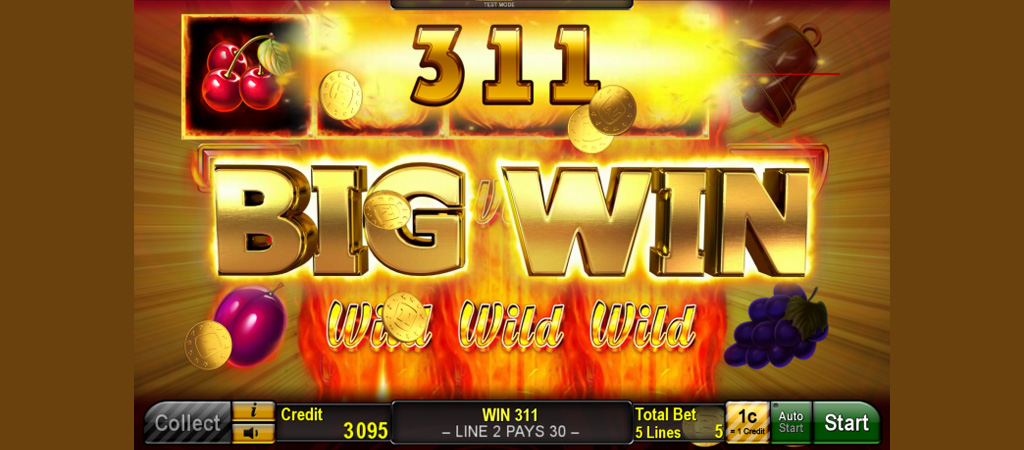 big win, nyeremény, gyümölcsös nyerőgép, cseresznye, szőlő, wild szimbólum, 5 soros játék, klasszikus slot, arany betűk