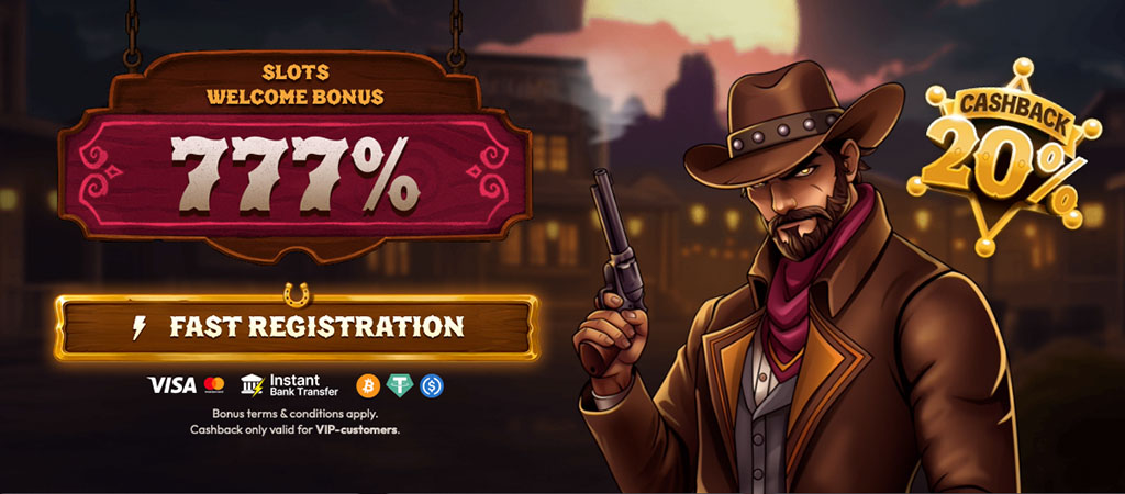 Mad casino, slots welcome bonus, 777% bónusz, cashback 20%, cowboy karakter, gyors regisztráció, fizetési módok, VIP ajánlat