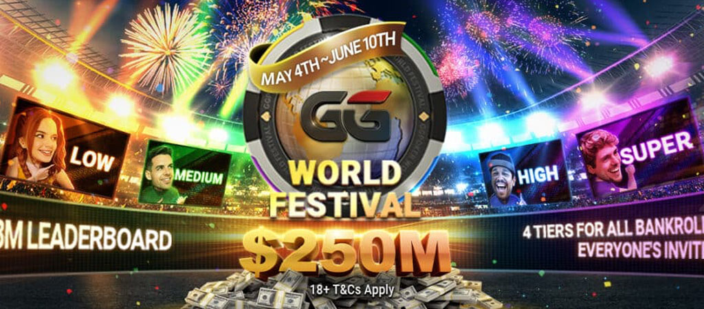 GG World Festival, nyereményalap, leaderboard, szintek, tűzijáték, pókerfesztivál, bankroll szintek, meghívásos esemény
