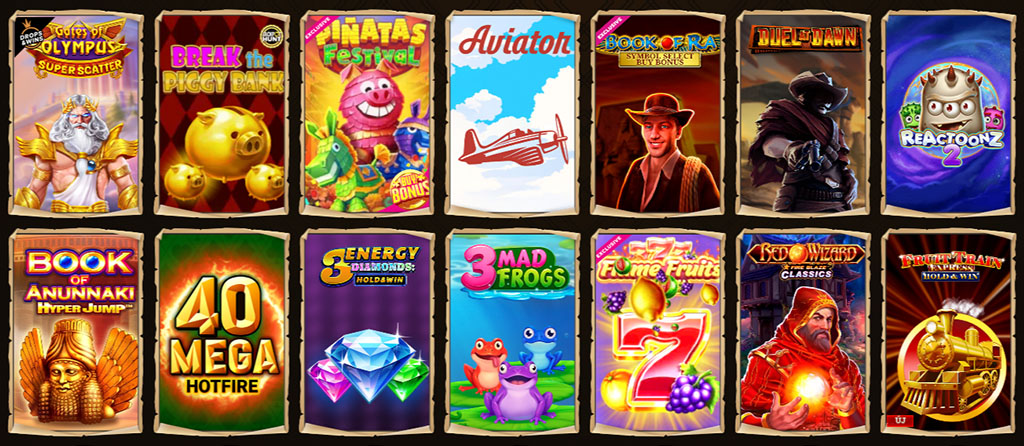Lizaro Kaszinó, slots, kaszinó játékok, játék portfólió