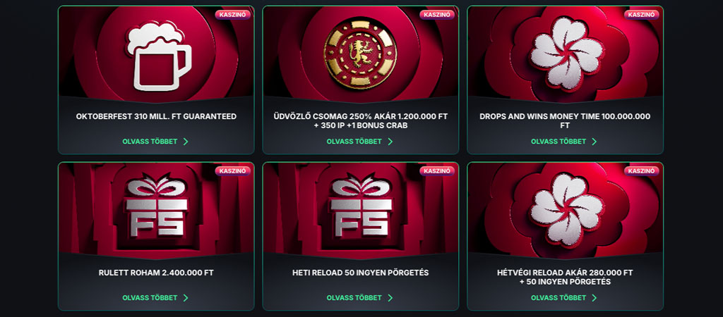 Hétvégi reload bonus, bónuszfelhozatal, online kaszinó