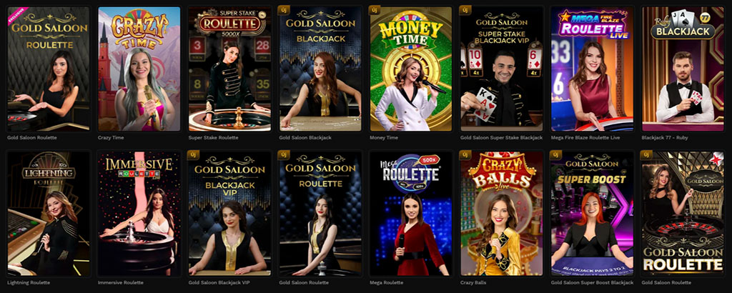 élő kaszinó játékok, Wildsino Casino, roulette, blackjack