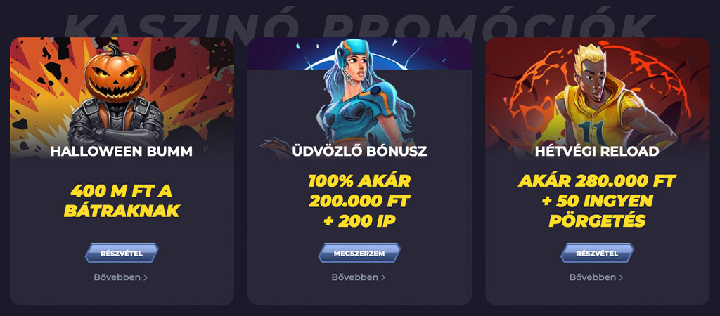 ingyenes pörgetés, regisztráció, reload bonus