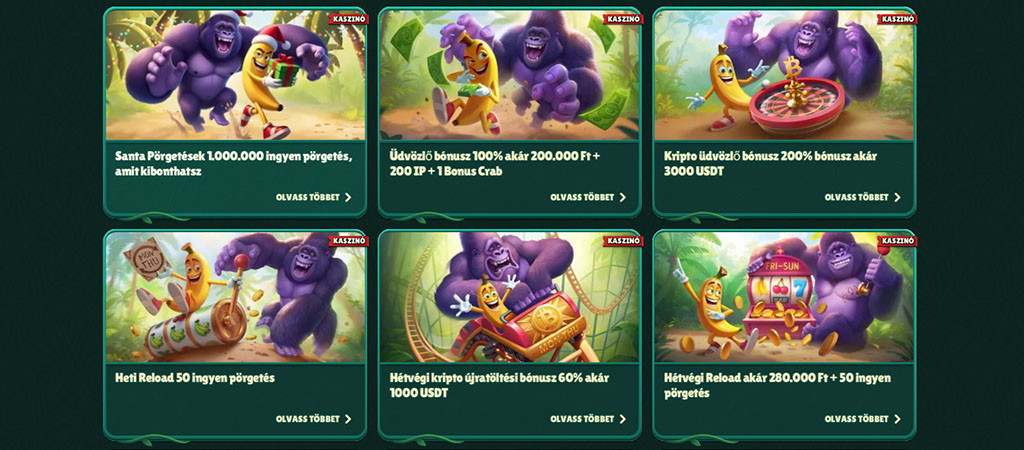 Bonus Crab, üdvözlő bónusz, online casino