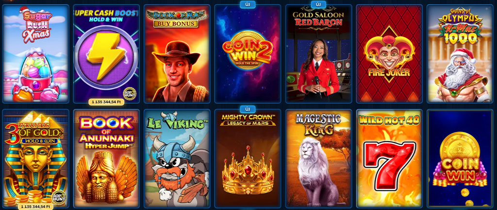 cashback bónusz, Dudespin kaszinó, játékkínálat