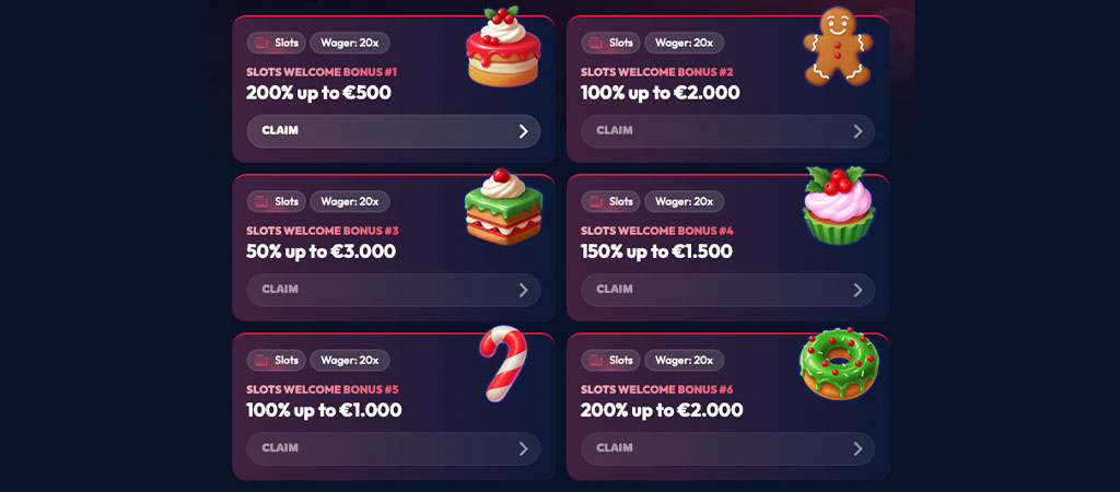 Gambiva Casino, üdvözlő bónusz csomag, bonus