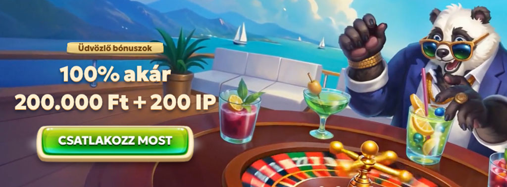 Pandido üdvözlő bónusz, ingyen pörgetés