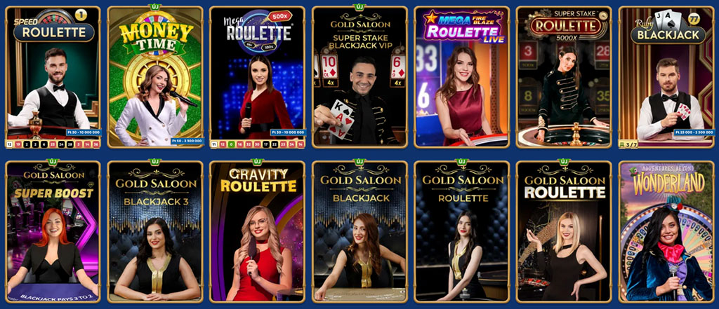 Pandido Casino, Élő kaszinó játékok, roulette, blackjack