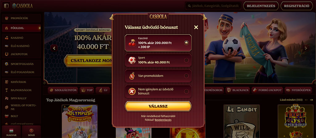 Így regisztráj a Casoola kaszinó felületére 5 lépésben