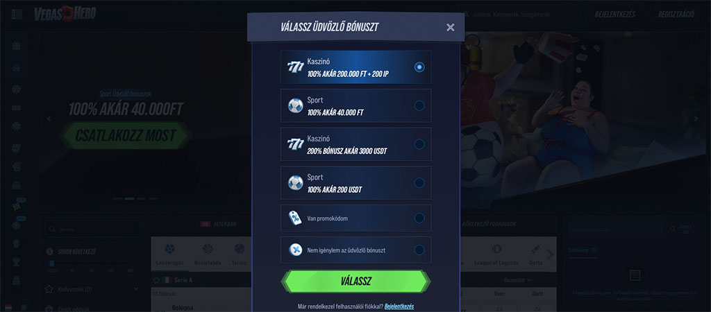 Biztonság és engedélyek, üdvozlő bónusz, online casino