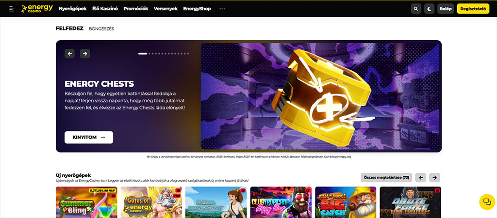 Energy Casino bónuszok és promóciók 2026