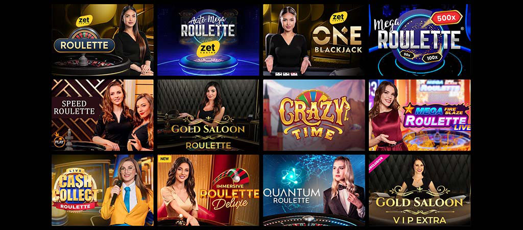 Élő játékos élmények, Zet kaszinó, blackjack, roulette
