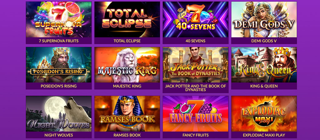 Myjackpot Casino, Nyerőgépek, online kaszinó