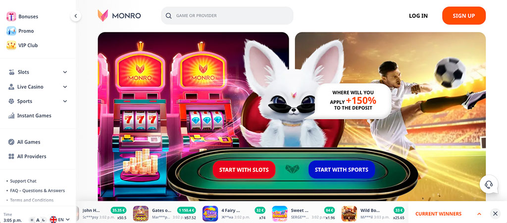 Monro Casino bónuszok és promóciók 2026