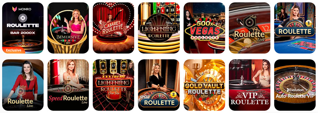 Élő osztós asztali játékok, Monro Casino