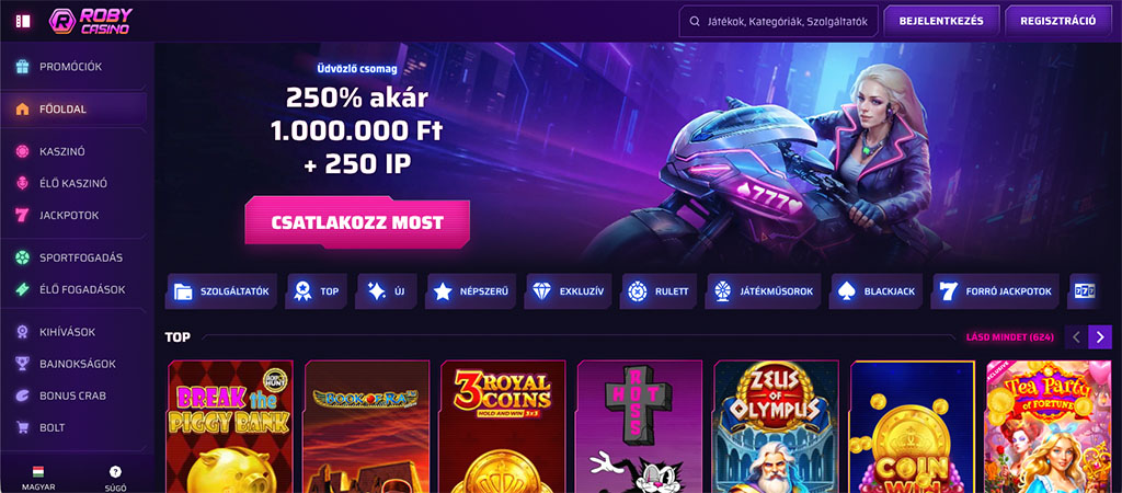 Roby Casino bónuszok és promóciók 2026