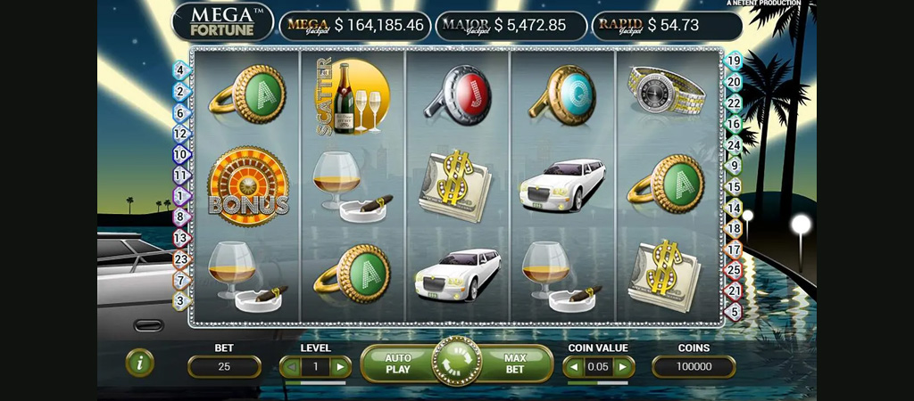 Mega Fortune nyerőgép, online kaszinó