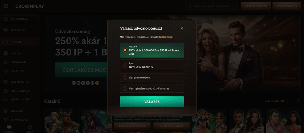 Így regisztrálj a Crownplay Casino felületére 5 lépésben