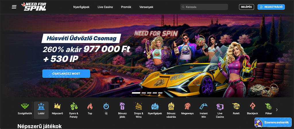 Need for Spin bónuszok és promóciók 2026 