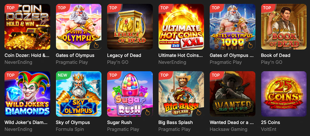 Need for Spin játékok, online casino, slot