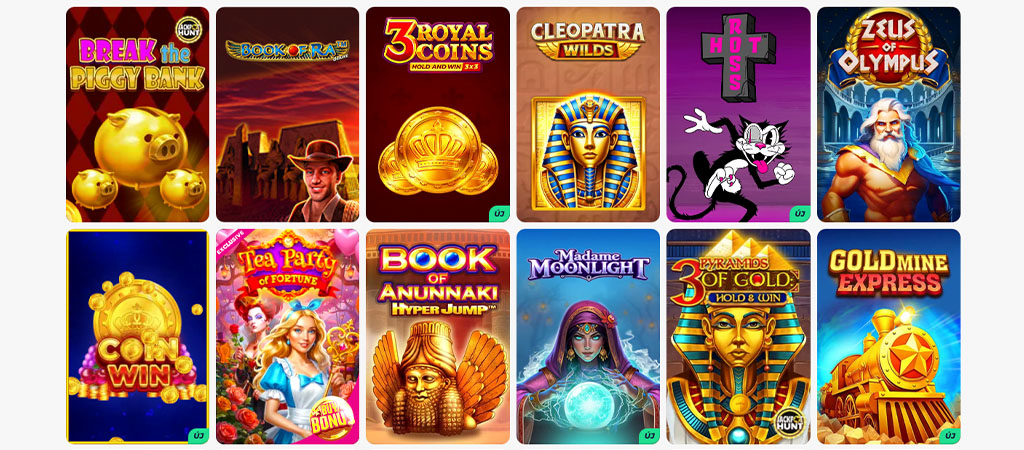 GreatWin Casino, Izgalmas játékok, slot