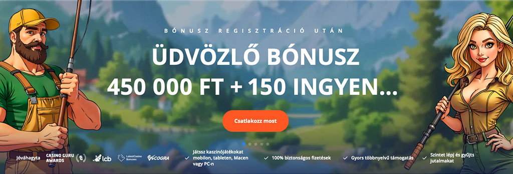 Ingyenes pörgetés, üdvözlő bónusz, online casino
