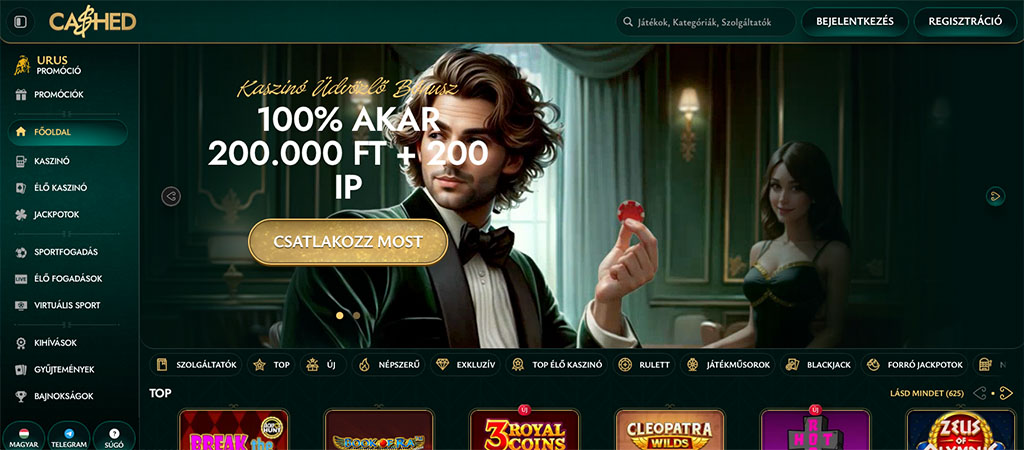 Cashed Casino bónuszok és promóciók 2026