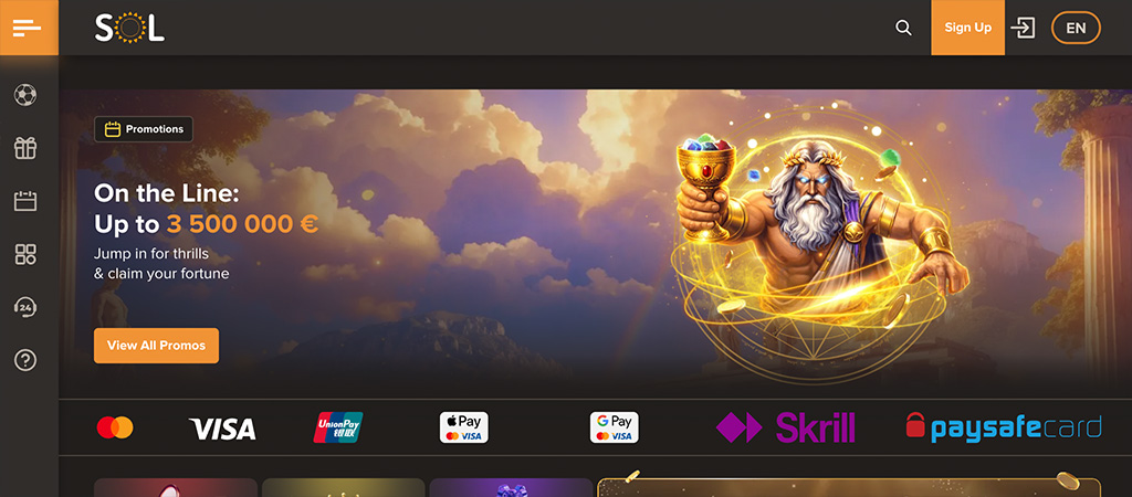 Sol Casino bónuszok és promóciók 2026