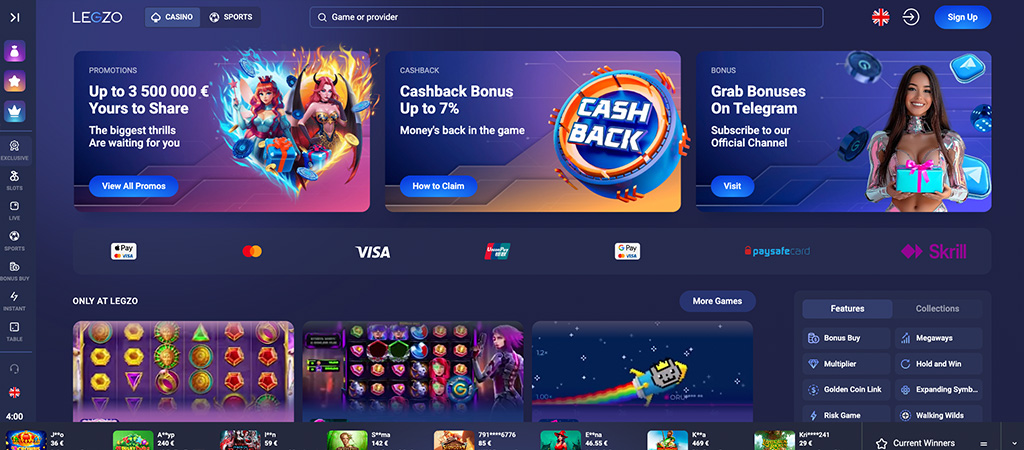 Legzo Casino bónuszok és promóciók 2026