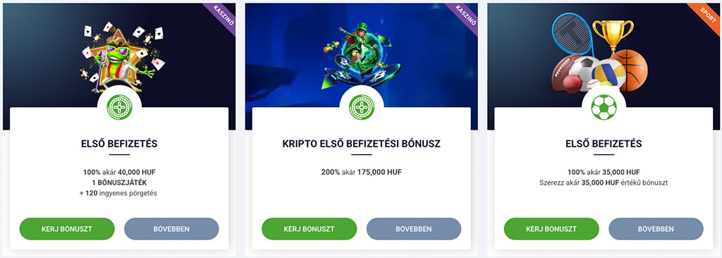ingyenes pörgetés, újratöltési bónusz, online kaszinó