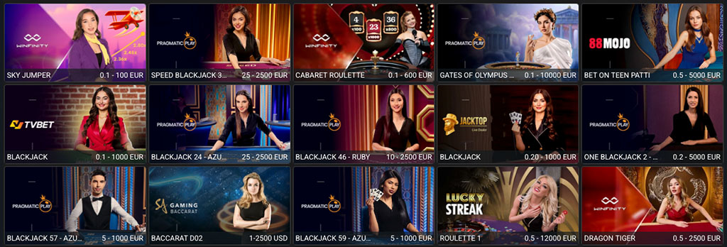 élő kaszinó játékok, élő rulett, élő blacjack