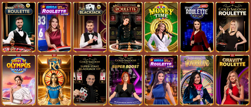 élő kaszinó játékok, roulette, blackjack