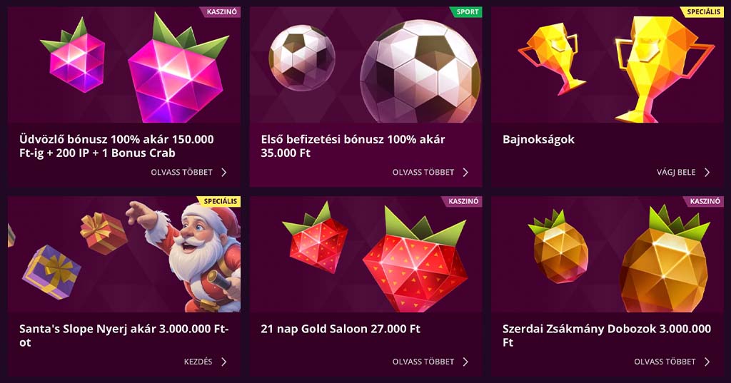Malina Casino bónuszok és promóciók 2026