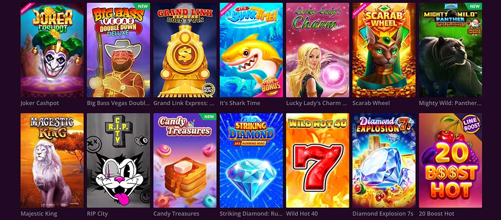 Nyerőgépes játék kínálat, Casino Malina, slot