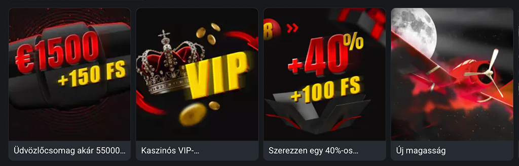 ingyenes pörgetés, üdvözlő csomag