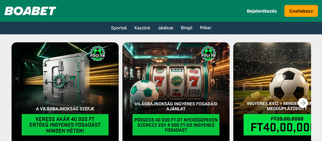BoaBet Casino bónuszok és promóciók 2026