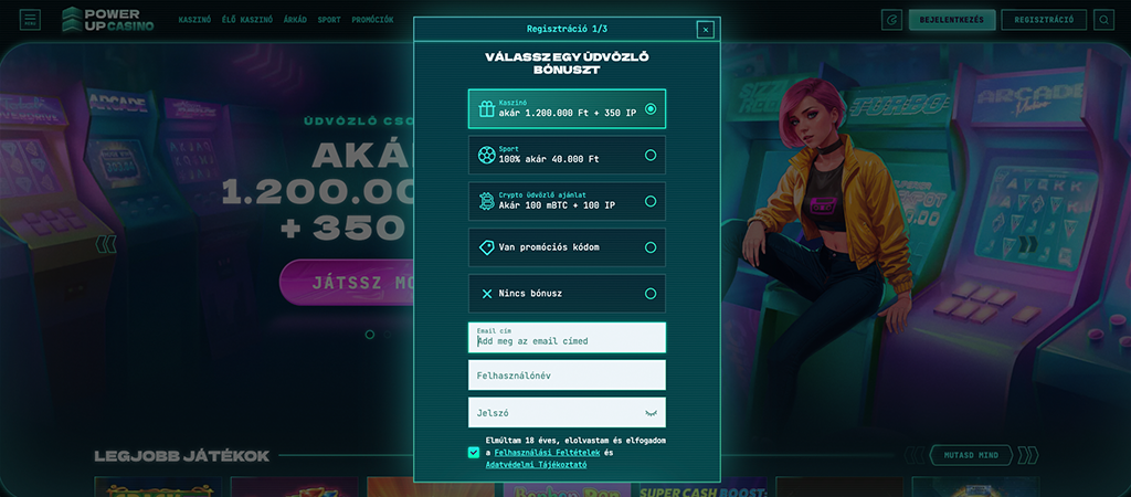 Így regisztrálj a PowerUp oldalára, bejelentkezés