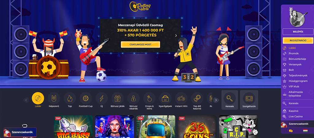 Rolling Slots kaszinó bónuszok és promóciók 2026