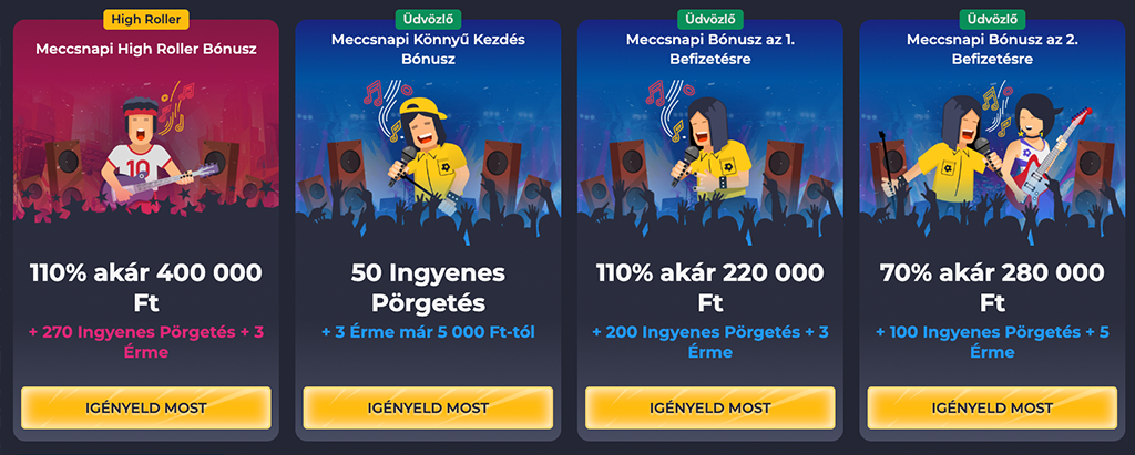 Egyéb bónuszok és promóciók a Rolling Slots oldalán