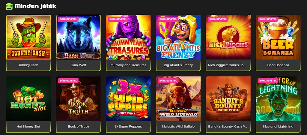 Betovo Casino, slot, nyerőgépes játékok