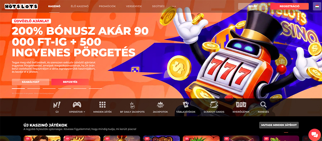 Bónuszok és promóciók 2026, hotslots