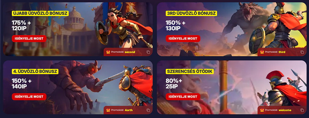 Csütörtöki bónusz, online casino, mobil kaszinó
