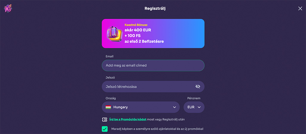 Így lehet neked is Winspire játékfiókod, regisztráció