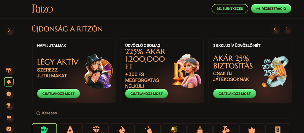 Ritzo Casino bónuszok és promóciók 2026