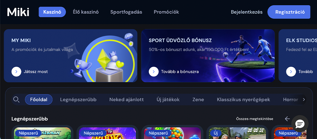 Miki Casino bónuszok és promóciók 2026