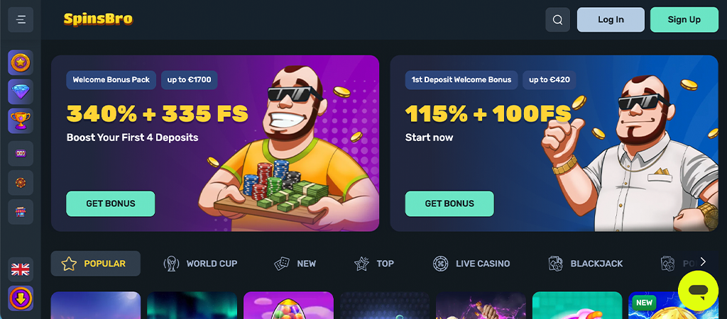 Spinsbro Casino bónuszok és promóciók 2026