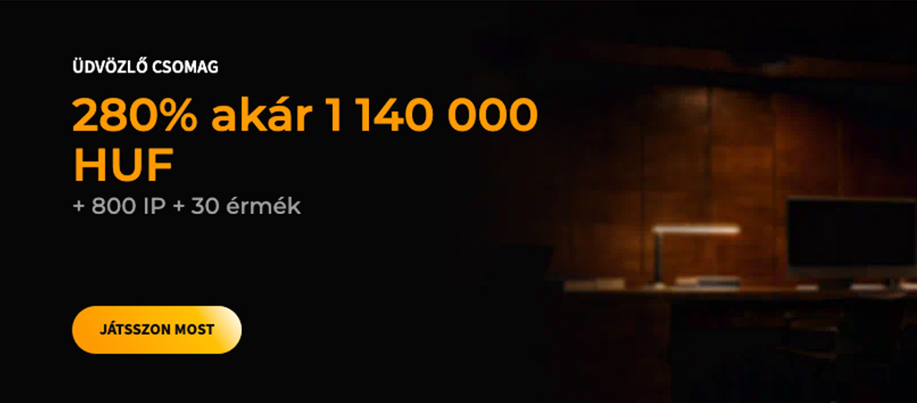 ingyenes pörgetés, befizetéses üdvözlő bónusz csomaggal