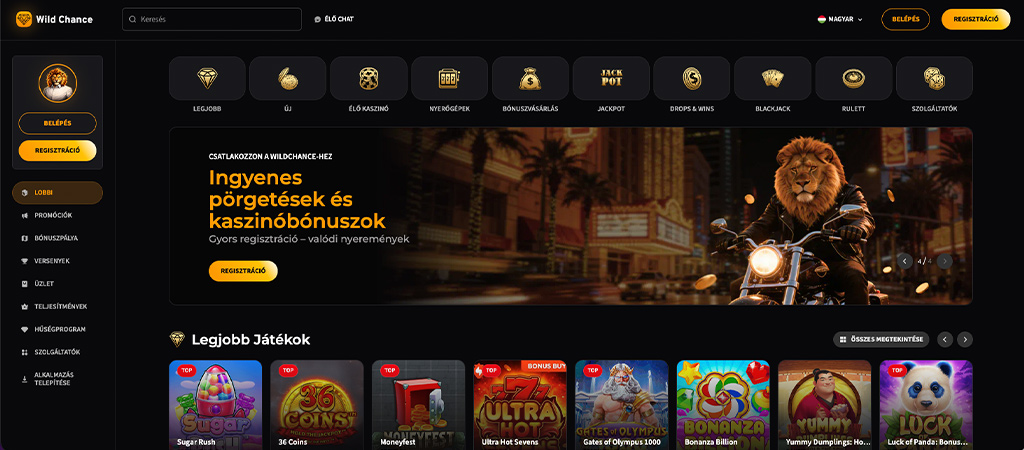 WildChance Casino bónuszok és promóciók 2026
